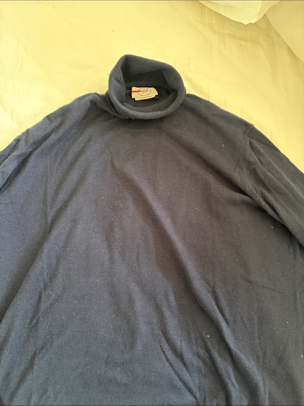 Prada Men's Navy Turtleneck Sweater